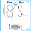 30Pcs 304 Stainless Steel S-shape Hooks STAS-PH0006-71-2