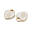 (Defective Closeout Sale: Enamel Yellowing) Golden Alloy Enamel Charms ENAM-XCP0001-47A-2