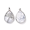 Natural Howlite Pendants G-G900-01P-15-2