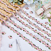 15 Yards Flower Polyester Embroidery Lace Ribbon OCOR-WH0070-77E-4