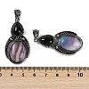 Natural Colorful Fluorite & Obsidian Pendants G-I370-08AS-03-3
