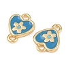 Brass Enamel Connector Charms KK-H078-03B-G01-2