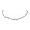 Natural Rose Quartz Chip Beaded Necklace NJEW-JN04616-03-1