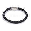 Man's Braided Leather Cord Bracelets BJEW-JB04255-02-8