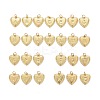 26Pcs 26 Styles Brass Initial Pendants KK-E260-01G-NR-1