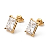 304 Stainless Steel Rhinestone Rectangle Stud Earrings X-EJEW-K268-51G-4