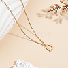 304 Stainless Steel Letter Pendant Necklaces NJEW-LP0001-53D-G-3