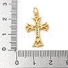 Brass Micro Pave Cubic Zirconia Pendants KK-U053-02G-01-3
