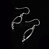 Anti-Tarnish Rhodium Plated 925 Sterling Silver Earring Findings STER-F048-38P-5