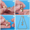16Pcs 8 Style Brass Micro Pave Cubic Zirconia Ice Pick Pinch Bails KK-FH0003-43-4