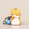 Cute Face Covering Cat Resin Pendant Keychain LS-ANIM-PW0001-021B-1