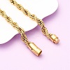 10MM 304 Stainless Steel Rope Chain Necklaces NJEW-C099-07A-G-1
