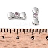 Brass Pave Pink Cubic Zirconia Bowknot Multi-Strand Links KK-B102-37B-01P-3