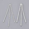 Brass Rhinestone Cup Chain Big Pendants KK-R129-09S-2