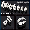 Unicraftale 18Pcs 9 Szie Stainless Steel Simple Plain Band Ring for Women RJEW-UN0002-57-5