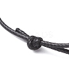 2Pcs 2 Colors Adjustable Waxed Polyester Cord Bracelet Making AJEW-JB01312-4