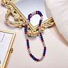 Polymer Clay Rhinestone Round Beaded Necklaces NJEW-SW00049-02-4