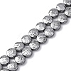 Electroplated Natural Lava Rock Beads Strands G-A256-F01-01B-1