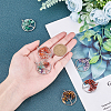 8Pcs 8 Colors Gemstone Pendants G-SC0002-20P-3