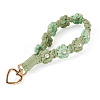 Cotton Braided Flower Pendant Decorations AJEW-TAC0030-032G-02-2