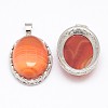 Natural Red Striped Agate/Banded Agate Pendants G-D851-38-3