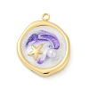 Ocean Theme 304 Stainless Steel Enamel Pendants STAS-Q352-03G-G-1