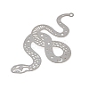201 Stainless Steel Etched Metal Embellishments Big Pendants STAS-A192-05P-2