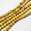 Round Natural Imperial Jasper Beads G-I122-6mm-02-1