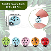 100Pcs 5 Colors Luminous Resin Decoden Cabochons RESI-CP0001-08-2