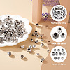 100Pcs 10 Style Tibetan Style Alloy European Beads FIND-CD0001-34-5
