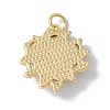 Brass Micro Pave Clear Cubic Zirconia Pendants KK-I692-01G-03-2