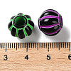 Spray Printed Opaque Acrylic European Beads SACR-P031-03B-3