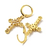 Real 18K Gold Plated Brass Dangle Leverback Earrings EJEW-A033-03G-04-2