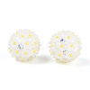 Handmade Polymer Clay Rhinestone with Resin Daisy Flower CLAY-T022-02E-3