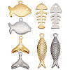 SUNNYCLUE 32Pcs 8 Style 201 & 304 Stainless Steel Charms STAS-SC0004-35-1