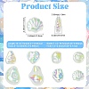 32Pcs 8 Styles UV Plating Opaque Acrylic Beads OACR-CJ0002-77-2