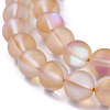 Synthetic Moonstone Beads Strands G-F142-10mm-13-3