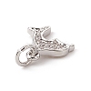 Brass Micro Pave Cubic Zirconia Charms ZIRC-F132-47P-3