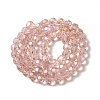 Electroplate Transparent Glass Beads Strands EGLA-A035-T8mm-L20-2