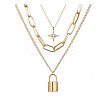 Alloy Pendant Layered Chain Necklaces for Women WGC39CD-07-1