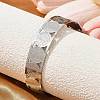 Religion Theme 304 Stainless Steel Cuff Bangles for Women BJEW-Q011-01P-1