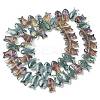 Electroplate Transparent Glass Beads Strands EGLA-C007-06-2