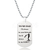 201 Stainless Steel To My Dad Dog Tag Pendant Ball Chain Necklaces FS-WG527E6-13-1