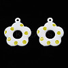 Spray Painted Alloy Pendants PALLOY-S142-002B-NR-2