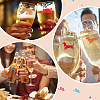 4Sets 4 Style Silicone Wine Glass Markers DIY-GF0005-75-5