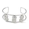 Non-Tarnish 304 Stainless Steel Wide Textured Open Cuff Bangles BJEW-Q348-05P-08-2