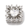Brass with Clear Cubic Zirconia Beads KK-G503-06P-1
