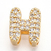 Brass Micro Pave Cubic Zirconia Charms KK-N254-217G-H-1