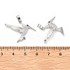Brass Micro Pave Clear Cubic Zirconia Pendants KK-G533-07B-P-3