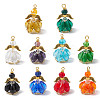 Faceted Glass Pendants PALLOY-MZ00582-1